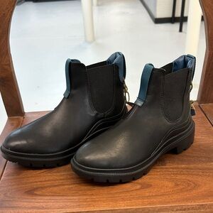 Black Leather Ankle Boots